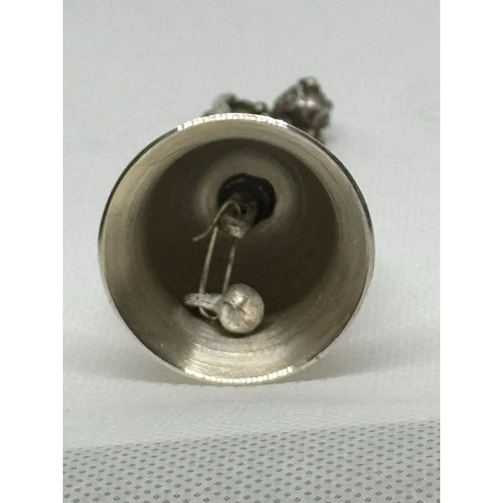 Beatrix Potter Mrs Ribby Cat Pewter Bell NE Collectors Society Silver Plate